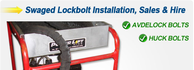 Swaged Lockbolt Installation Huck Tool Hire Brisbane